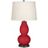 Ribbon Red Double Gourd Table Lamp