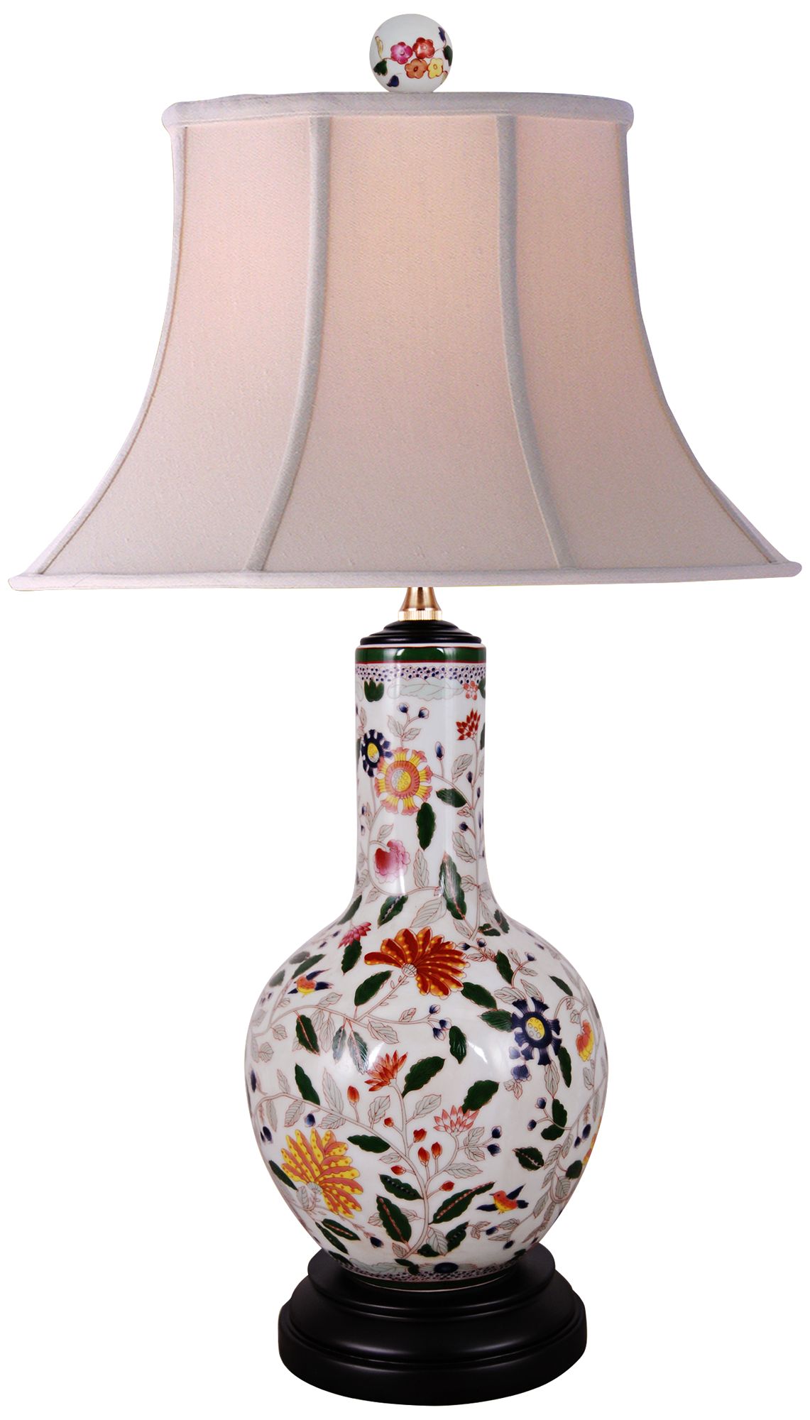 Le Fleur Multi-Color Porcelain Vase Table Lamp