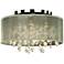 Champagne 18"W Chrome 4-Light Faux Pearl Ceiling Light