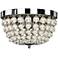 Moscato 11" Wide Chrome 3-Light Faux Pearl Ceiling Light