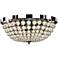 Moscato 16 1/2" Wide Chrome 5-Light Faux Pearl Ceiling Light