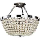 Moscato Chrome 16 1/2&quot; Wide Faux Pearl 5-Light Ceiling Light
