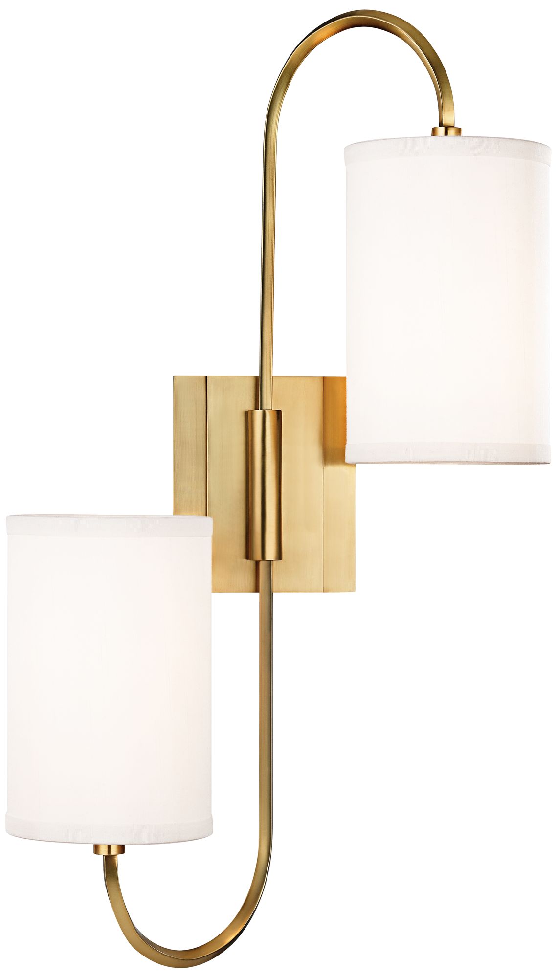 Hudson Valley Junius 22" High 2-Light Aged Brass Sconce