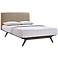 Tracy Latte Fabric Cappuccino Platform Bed