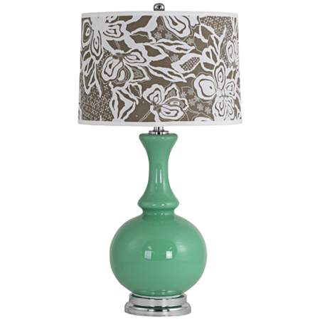Nabila Celadon Green Glass Vase Table Lamp