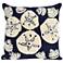 Frontporch Shell Toss Navy 18" Square Indoor-Outdoor Pillow