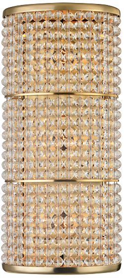 Hudson Valley Sherrill 14 3/4"H Aged Brass Wall Sconce