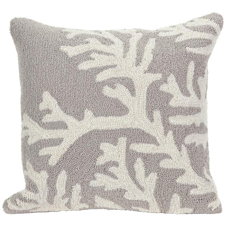 Frontporch Coral Silver 18&quot; Square Indoor-Outdoor Pillow
