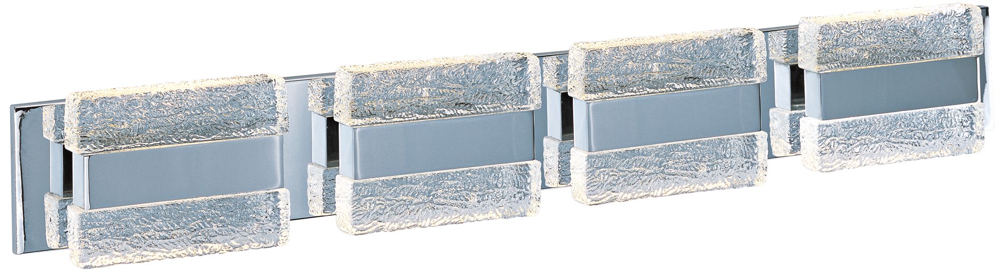 Maxim Ice 37" Wide Polished Chrome LED Bath Light