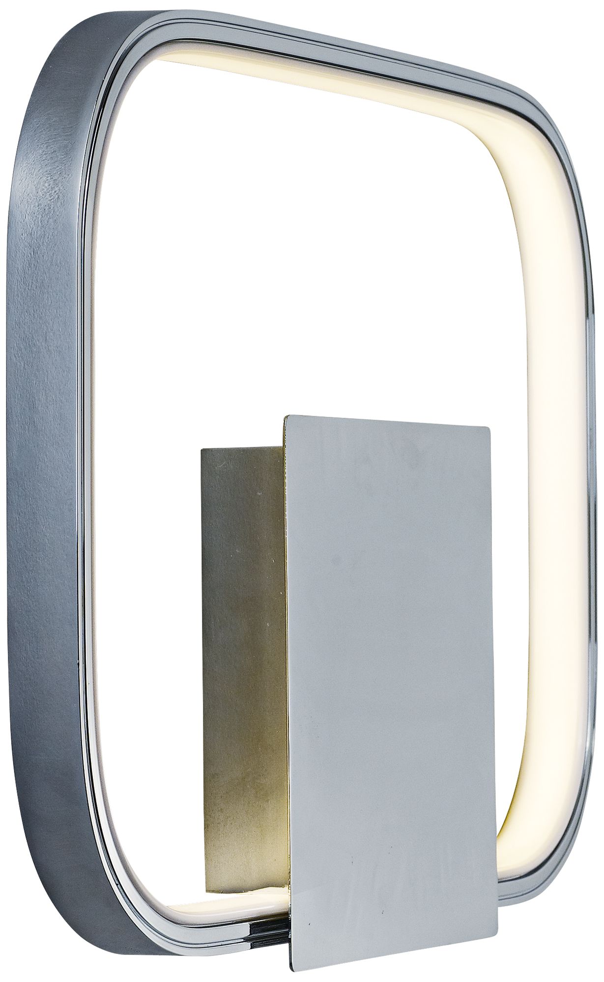 ET2 Squared 10" High Polished Chrome LED Wall Sconce