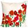 Visions III Poppies Red 20" Square Indoor-Outdoor Pillow