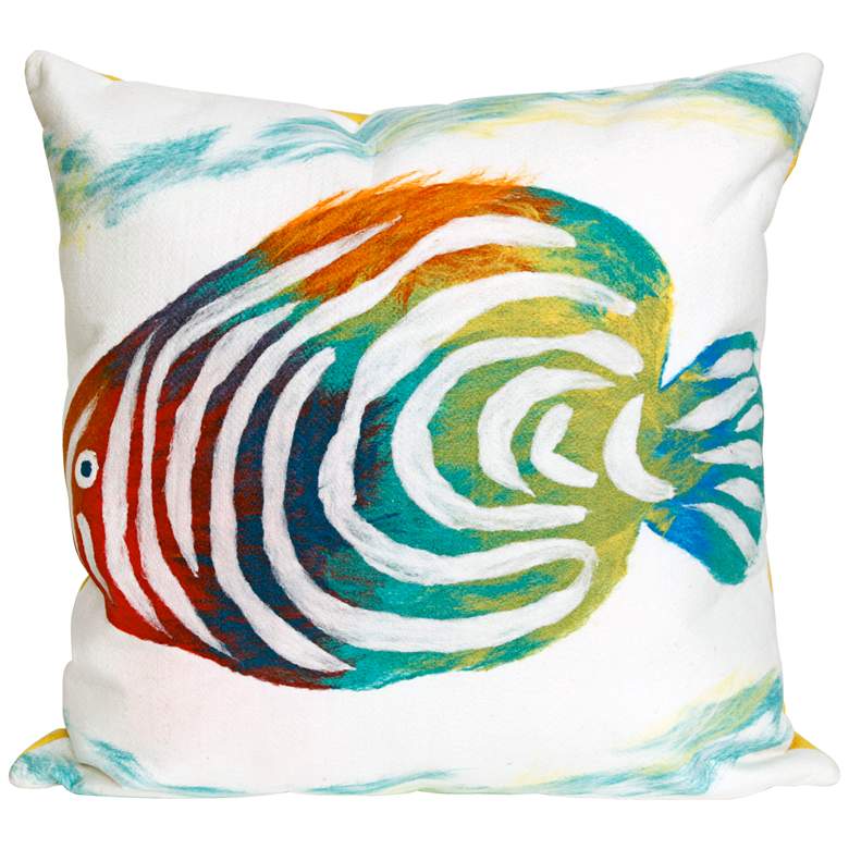 Visions III Rainbow Fish Pearl 20&quot; Indoor-Outdoor Pillow