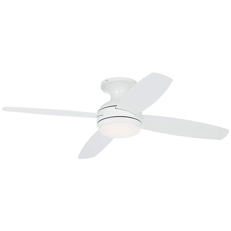 Image 2 52" Casa Elite&#8482; White LED Hugger Ceiling Fan with Remote Control