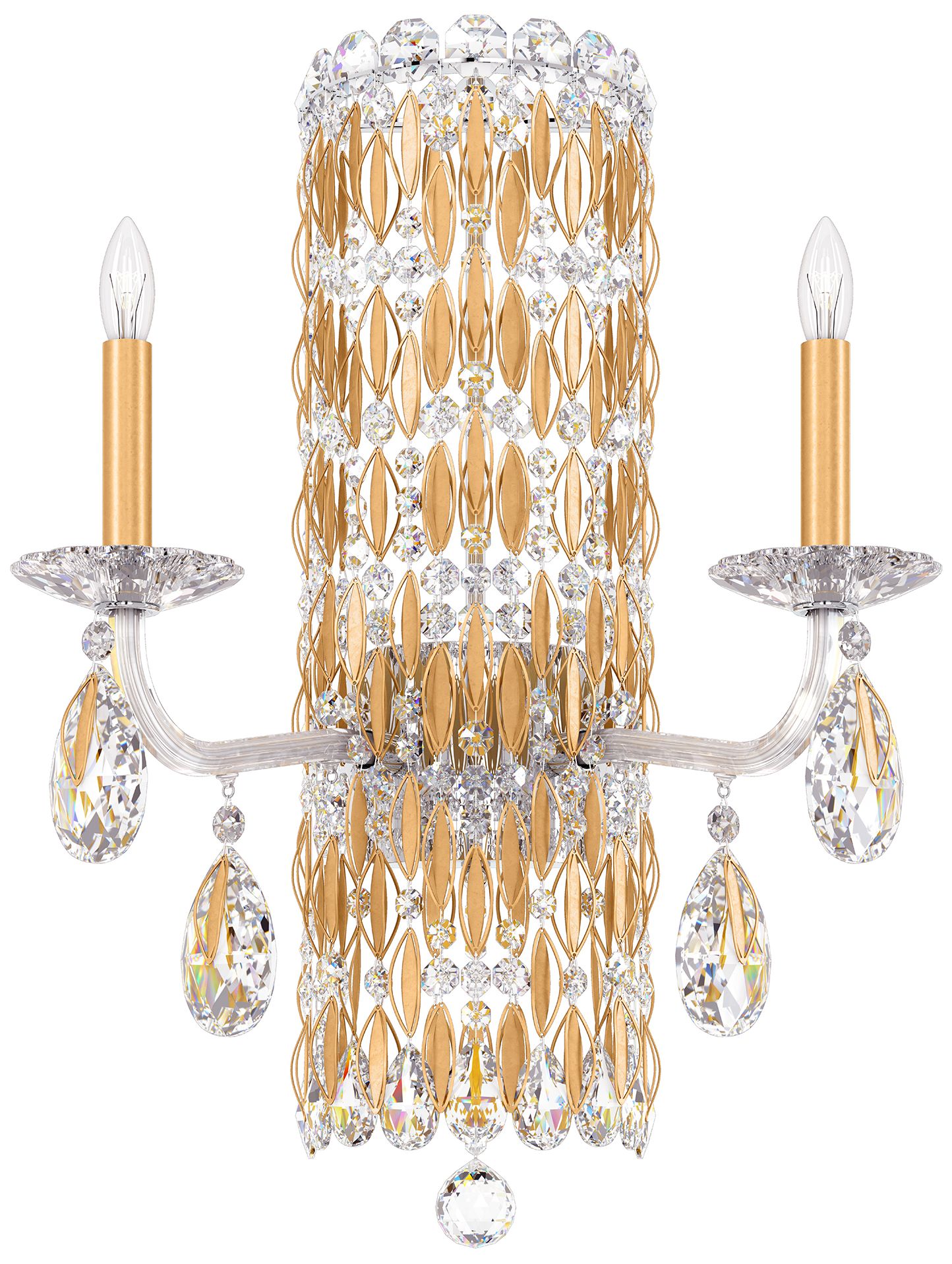 Schonbek Sarella 23"H Heirloom Gold 2-Light Wall Sconce