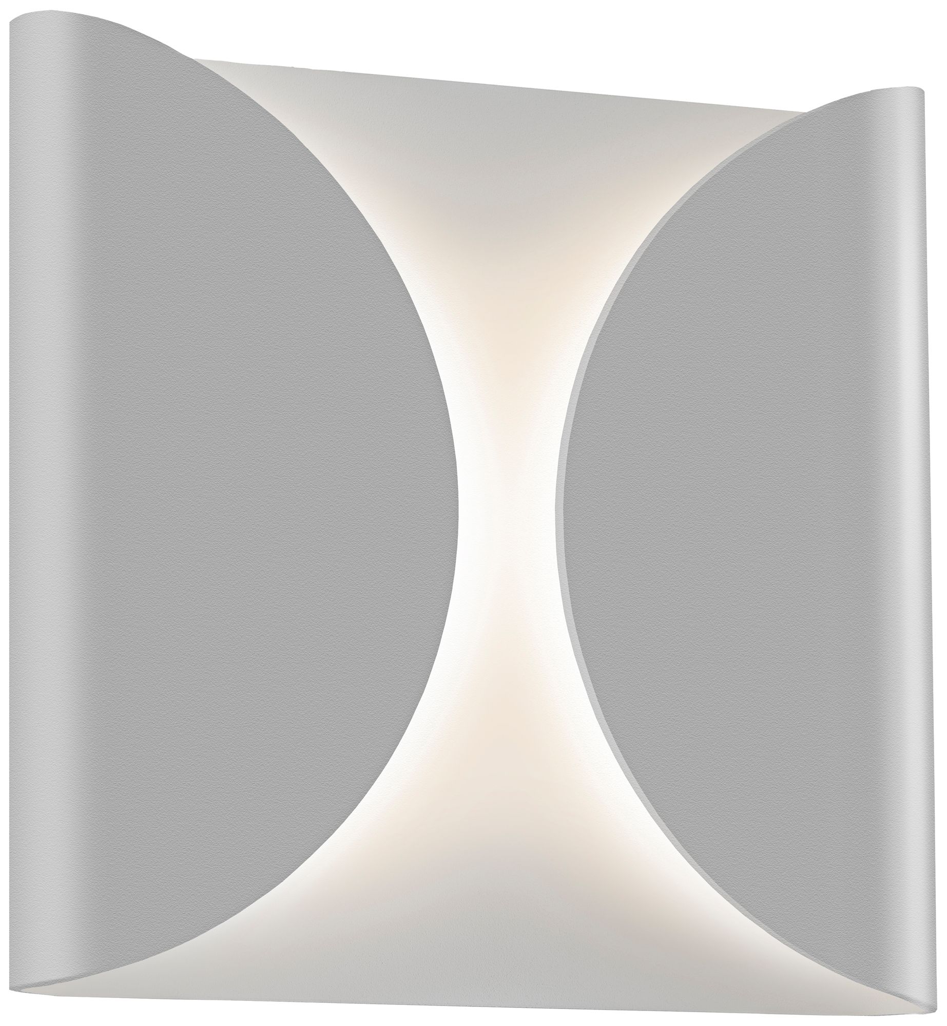 Folds 8" High Textured Gray Outdoor LED Wall Light