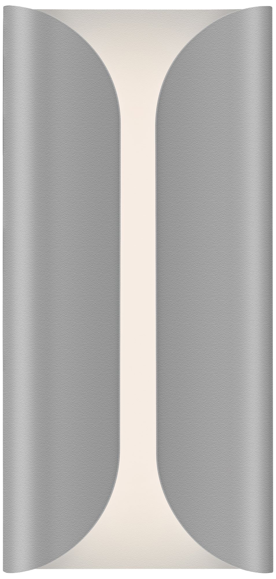 Folds 13 3/4" High Textured Gray Outdoor LED Wall Light