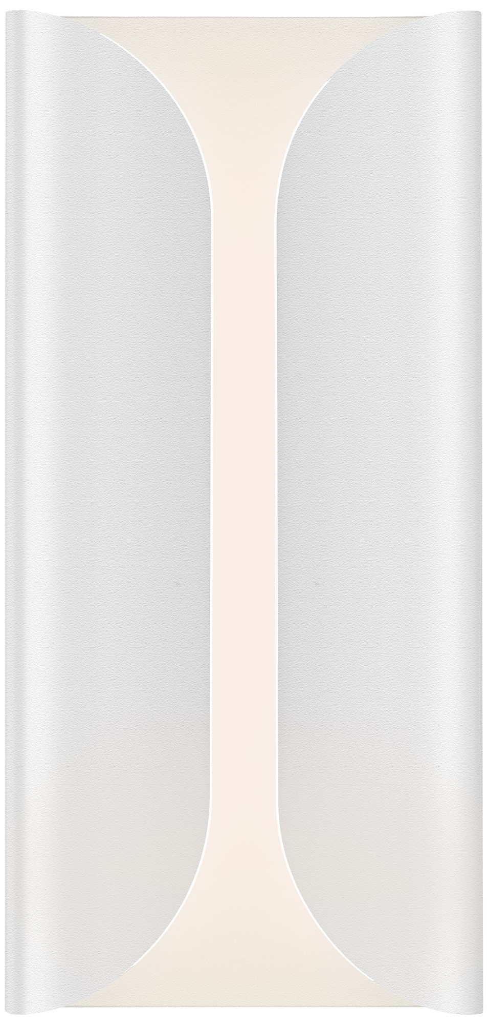 Folds 13 3/4" High Textured White Outdoor LED Wall Light
