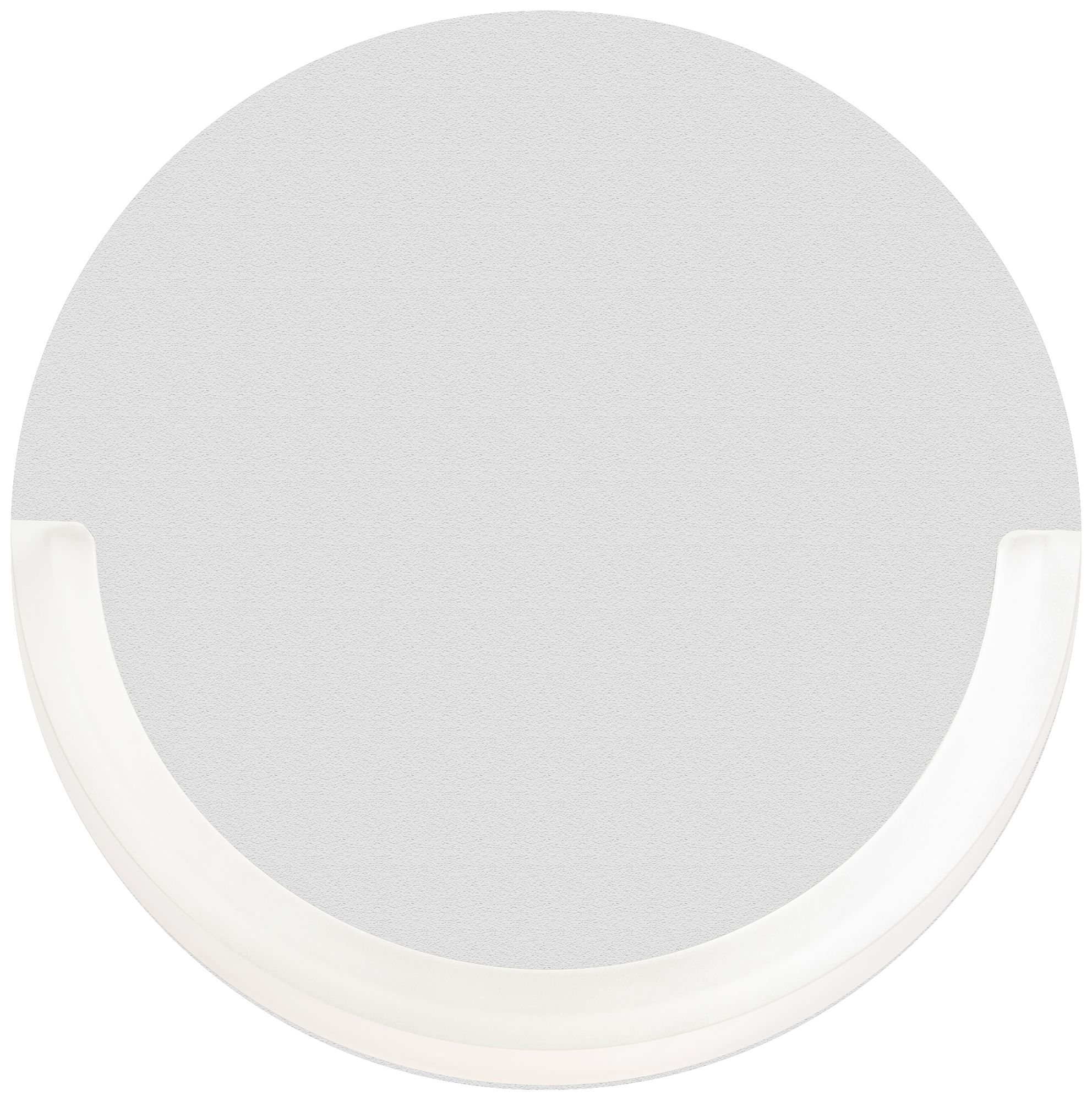 CRCL 6" High Textured White Outdoor LED Wall Light