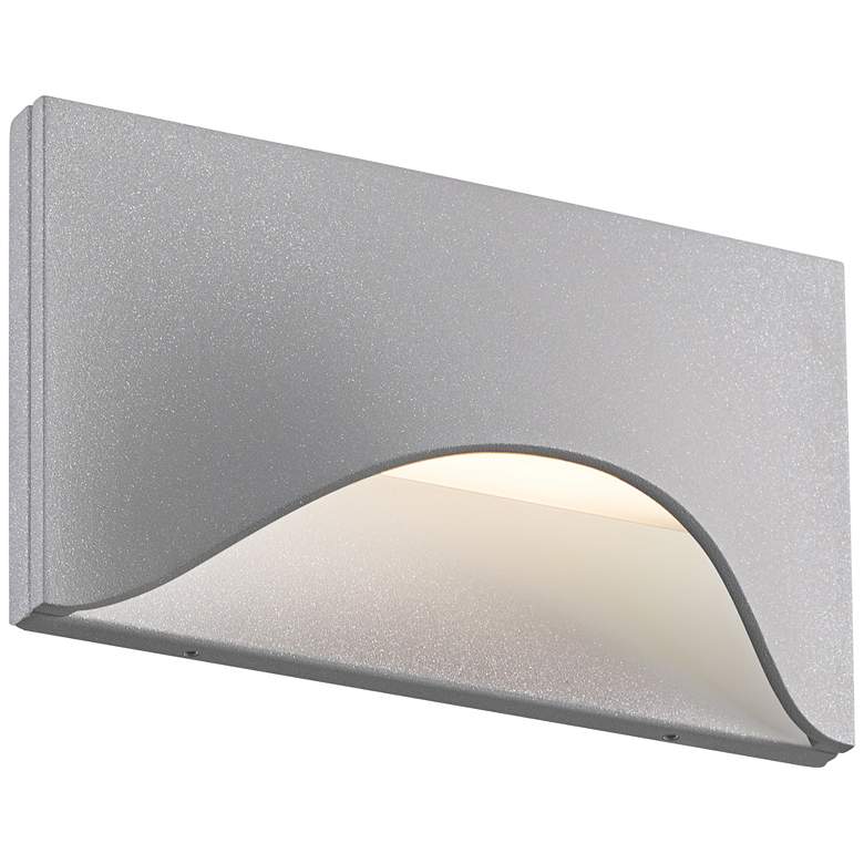 Image 1 Tides 4 1/2" High Textured Gray LED Outdoor Wall Light