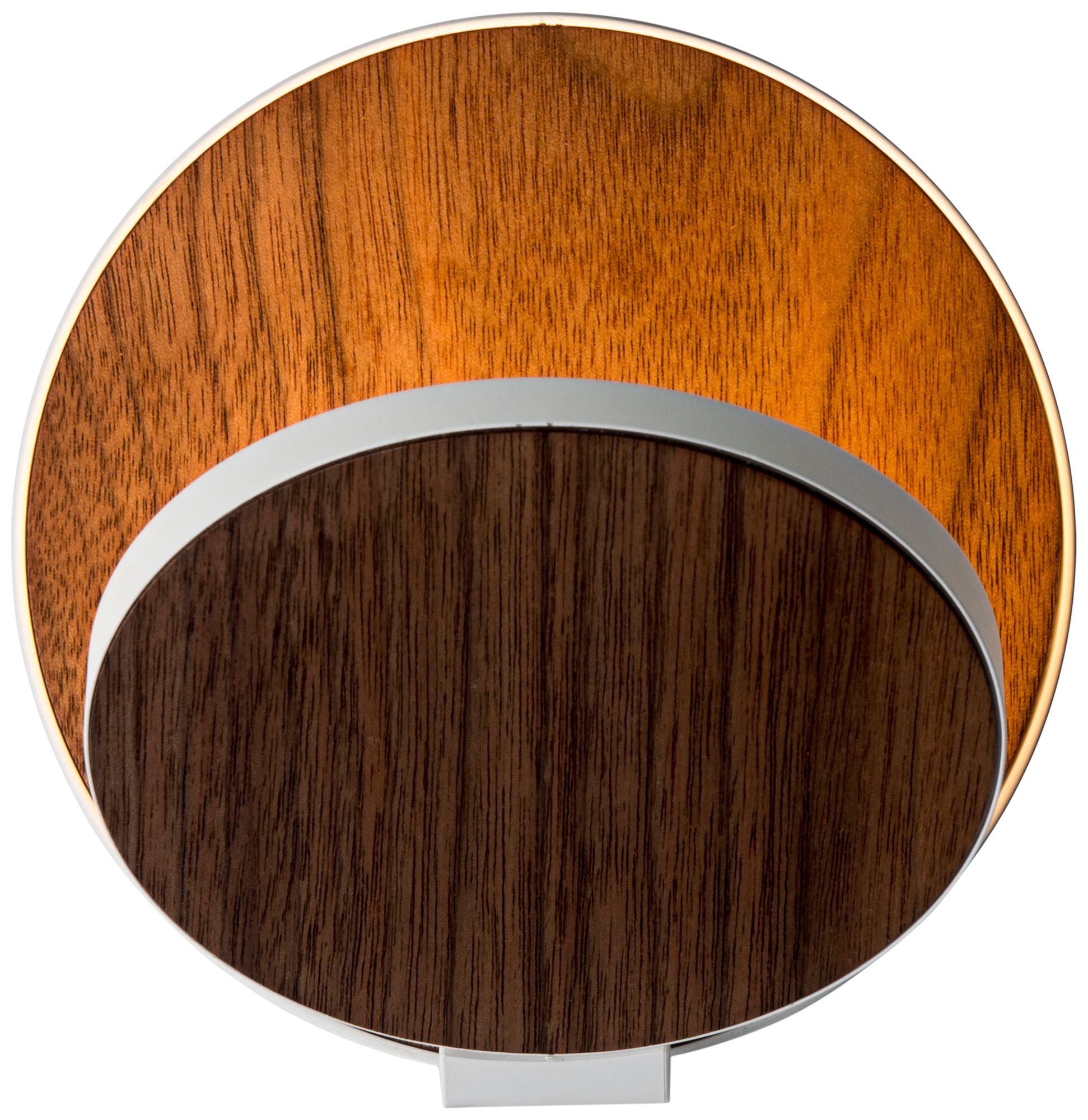 Koncept Gravy 5"H White and Walnut Swivel LED Wall Sconce