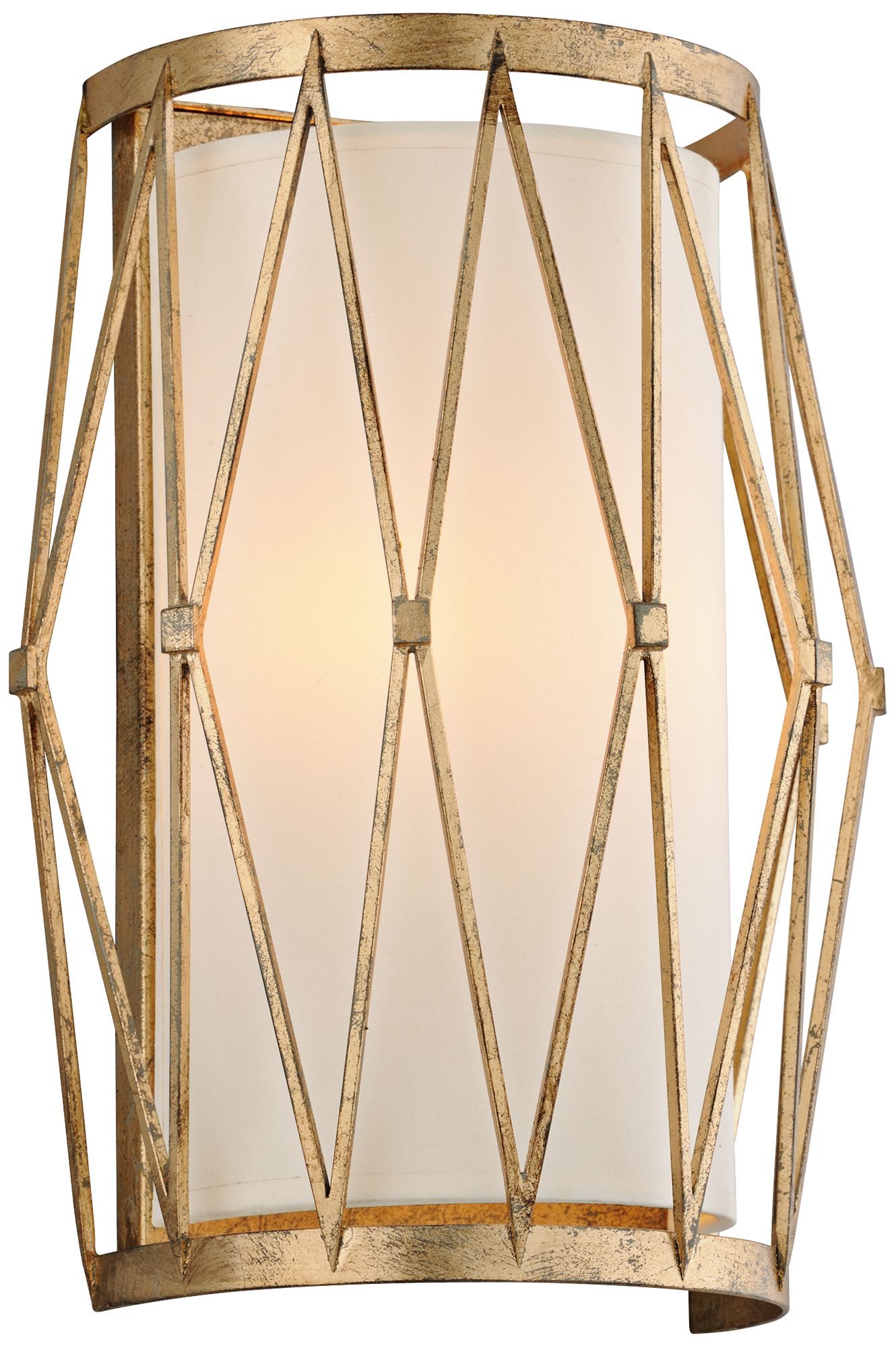 Calliope 13" High Rustic Gold Leaf Wall Sconce
