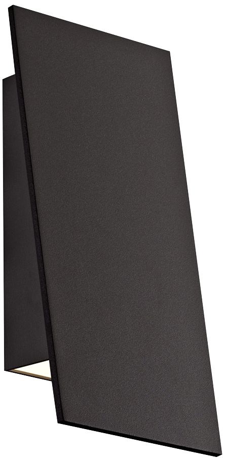 Angled Plane 7 3/4"H Bronze Narrow LED Outdoor Wall Light