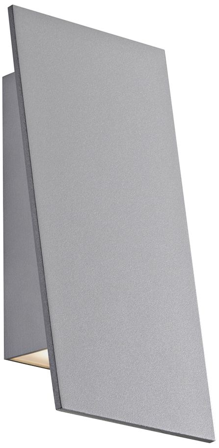 Angled Plane 7 3/4"H Gray Narrow LED Outdoor Wall Light