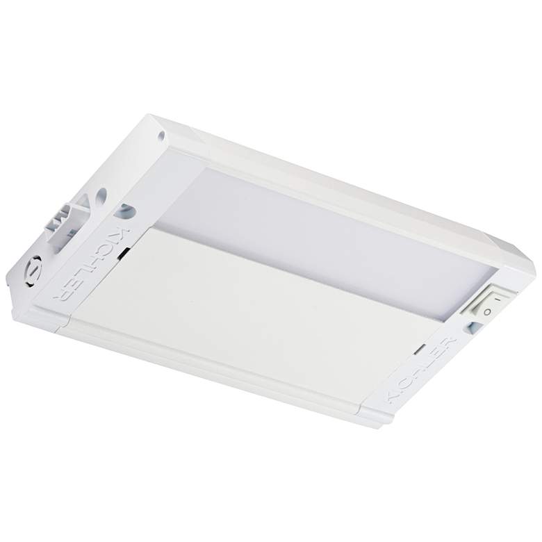 Image 1 Kichler 4U 8" Wide Textured White LED Under Cabinet Light