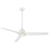 54&quot; Minka Aire Java Flat White Wet Rated LED Ceiling Fan with Remote