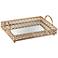 Magot 16" Wide Antique Gold Mirrored Tray
