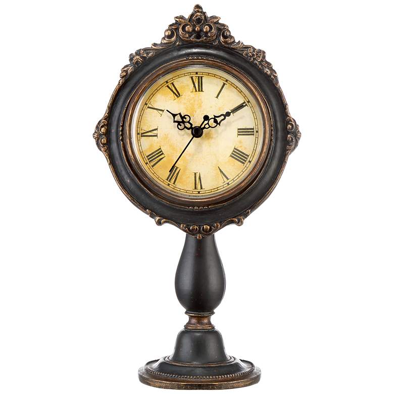 Image 1 Dailey 11 1/4" High Vintage Traditional Table Clock