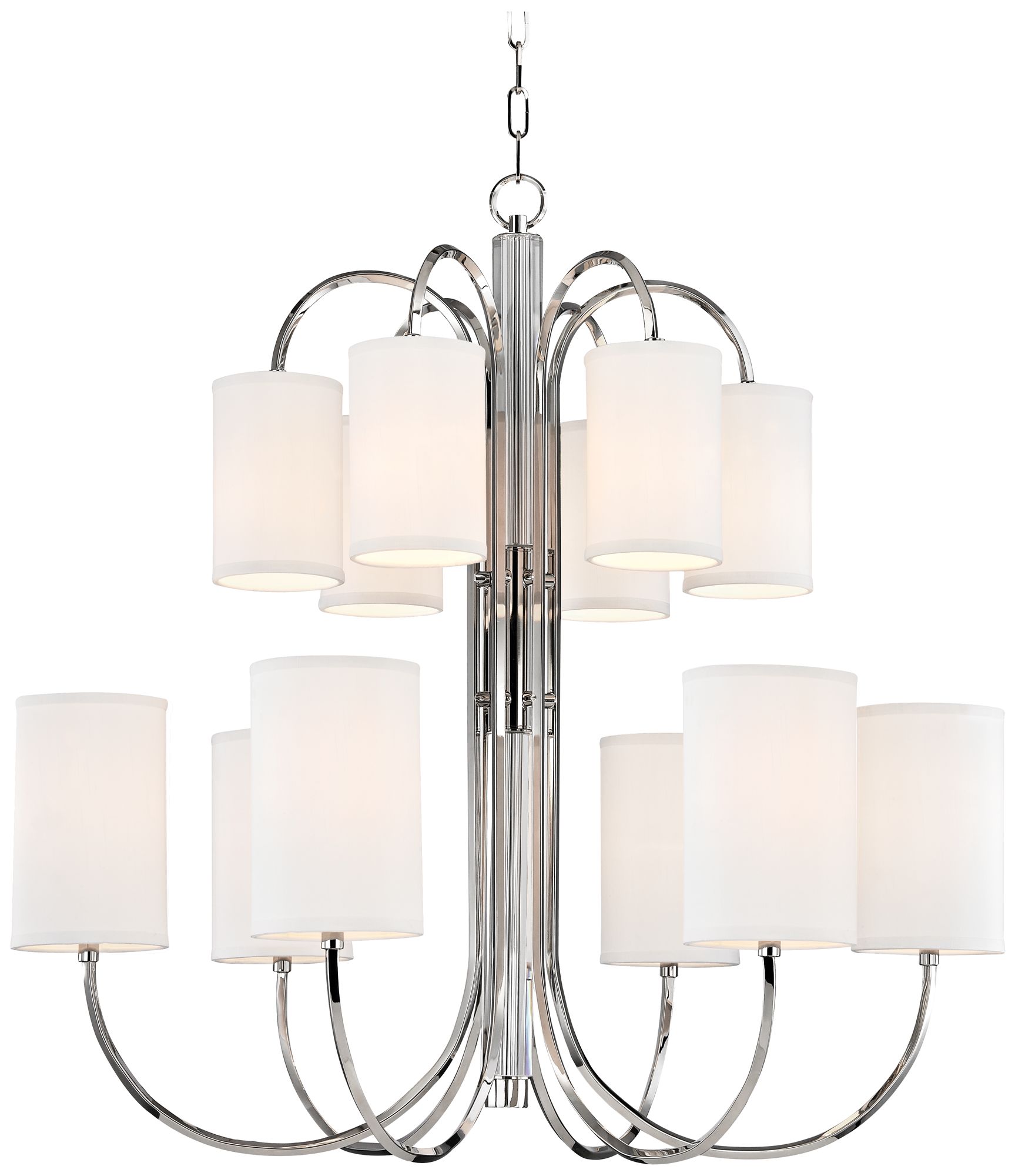 Hudson Valley Junius 34 3/4" Wide Polished Nickel Chandelier