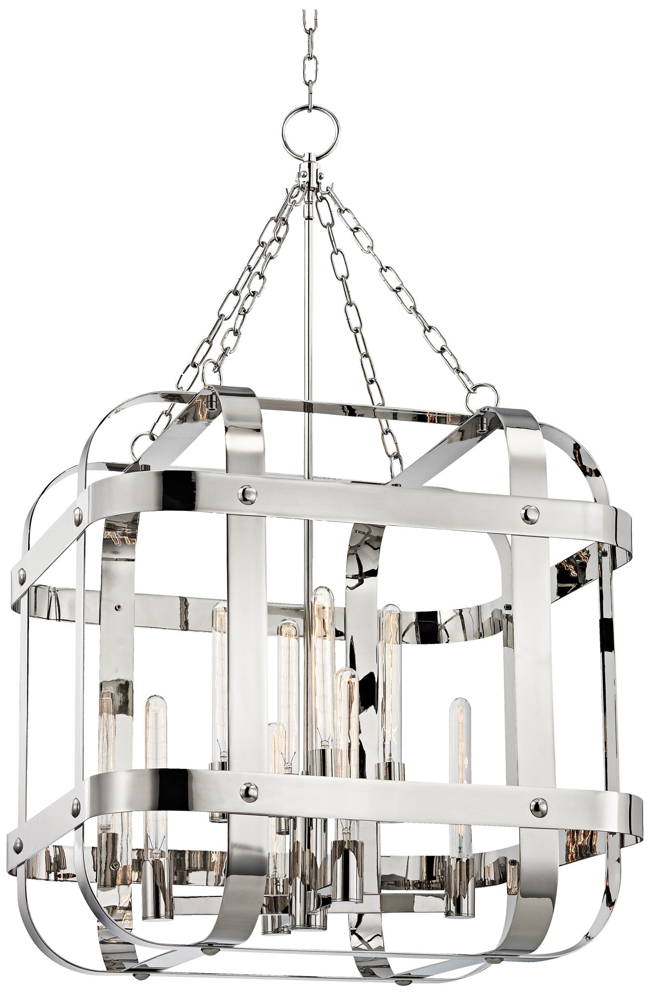 Colchester 48" Wide Polished Nickel Pendant Light