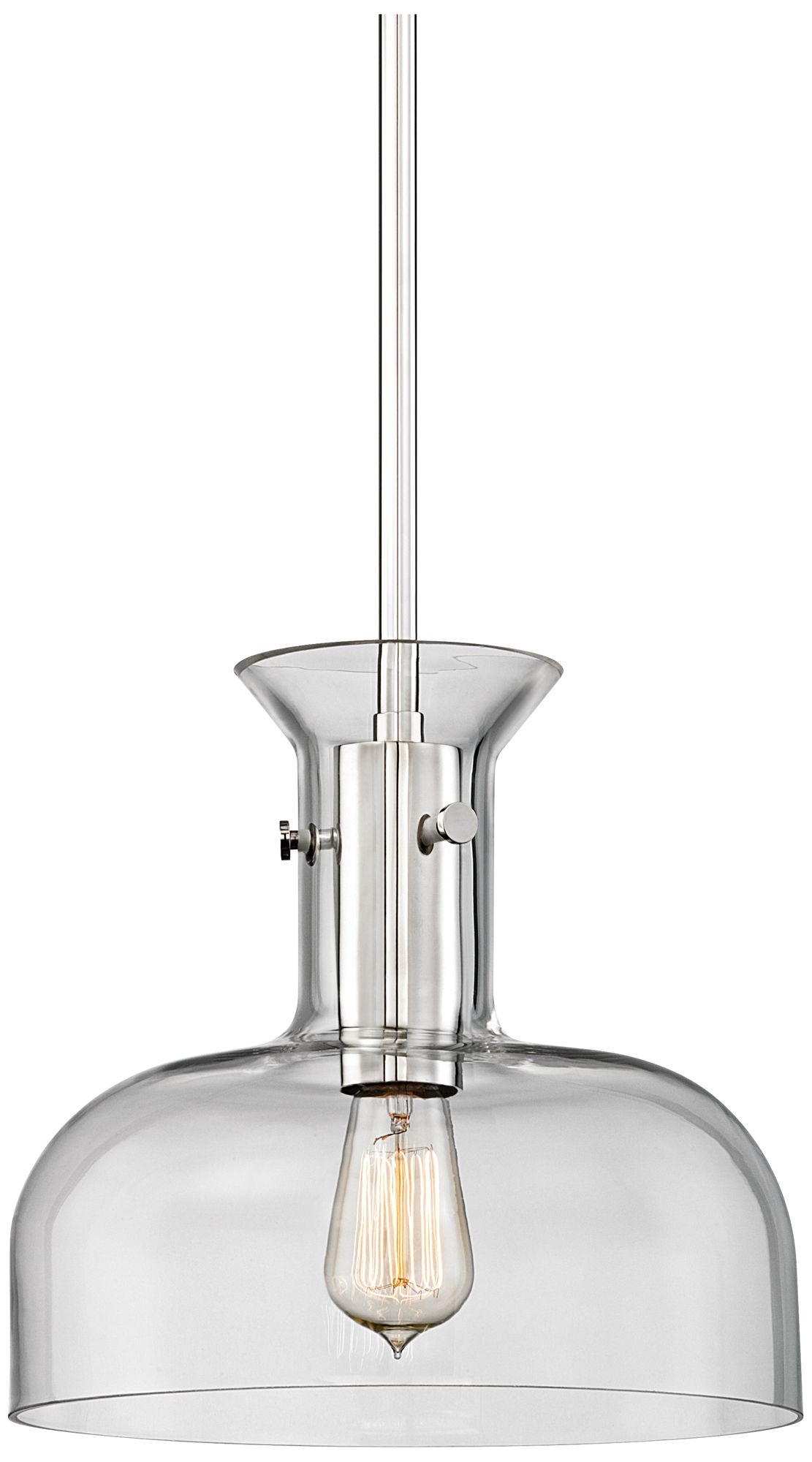 Hudson Valley Coffey 12" Wide Polished Nickel Pendant Light