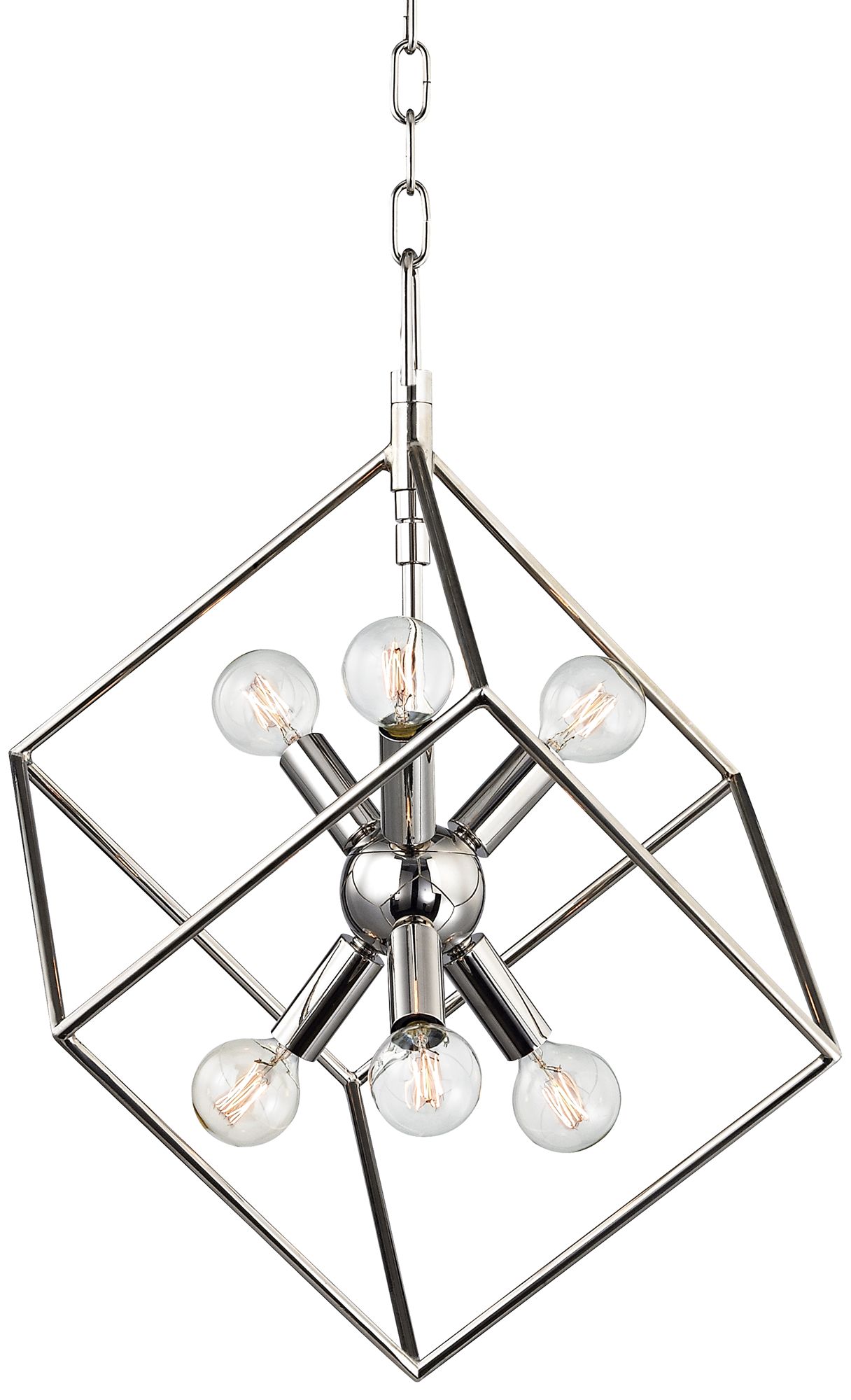 Roundout 16 3/4" Wide Polished Nickel Pendant Light