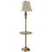 Staicey Brushed Brass Tray Table Floor Lamp