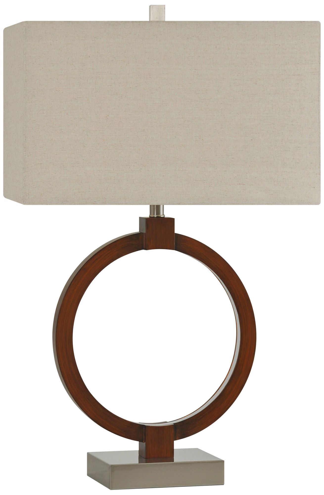 Umarr Rouge Brown Table Lamp with Inner LED Ring