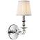 Lapeer 14" High Polished Nickel 1-Light Wall Sconce