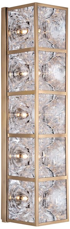 Hudson Valley Fisher 22 3/4" High Aged Brass Wall Sconce