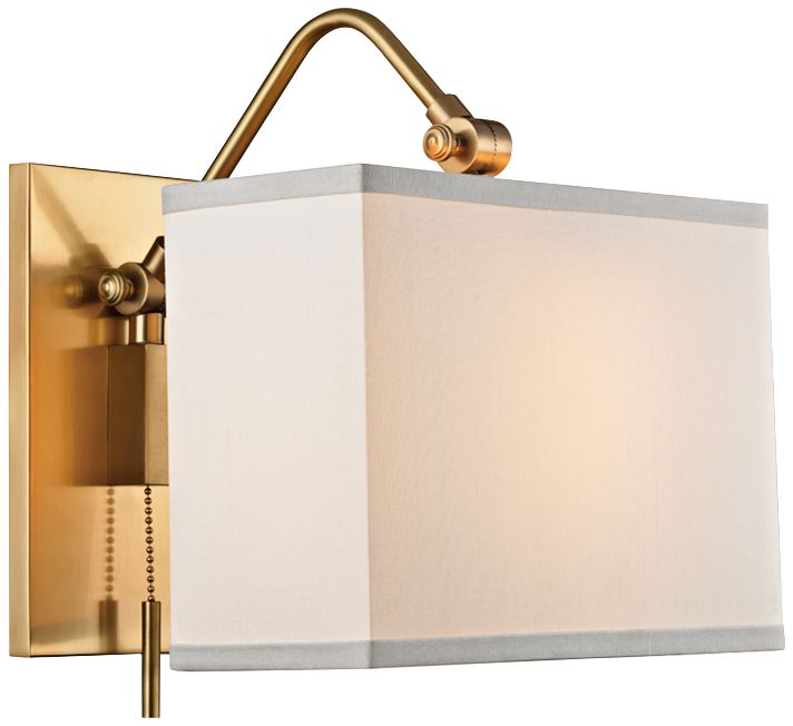 Hudson Valley Leyden 13 1/2" High Aged Brass Wall Sconce