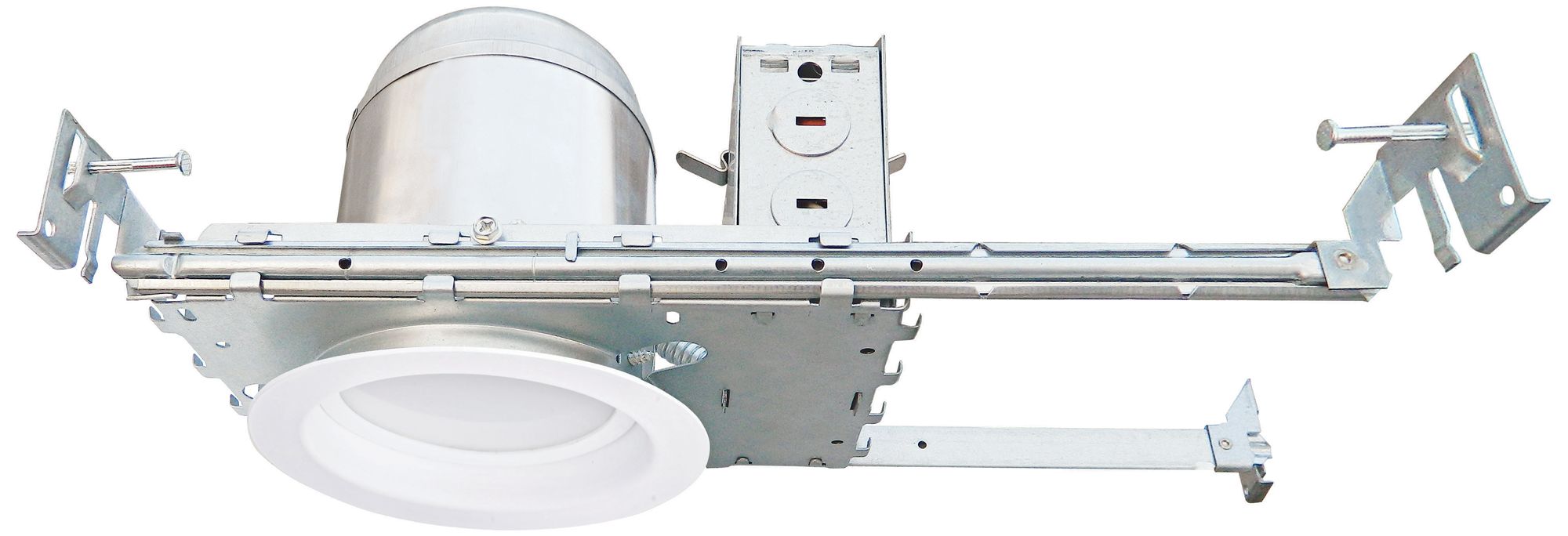 4" White Baffle New Construction 10W LED Complete Trim Kit