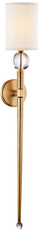 Hudson Valley Rockland 37" High Aged Brass Wall Sconce