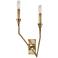 Hudson Valley Archie 18" High Aged Brass Left Wall Sconce
