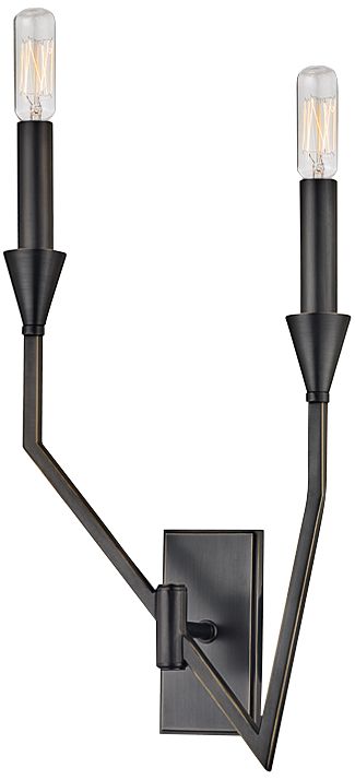 Hudson Valley Archie 18" High Old Bronze Left Wall Sconce