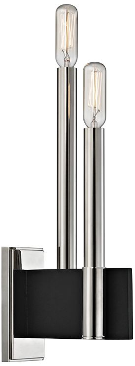 Hudson Valley Abrams 12 3/4"H Polished Nickel Wall Sconce