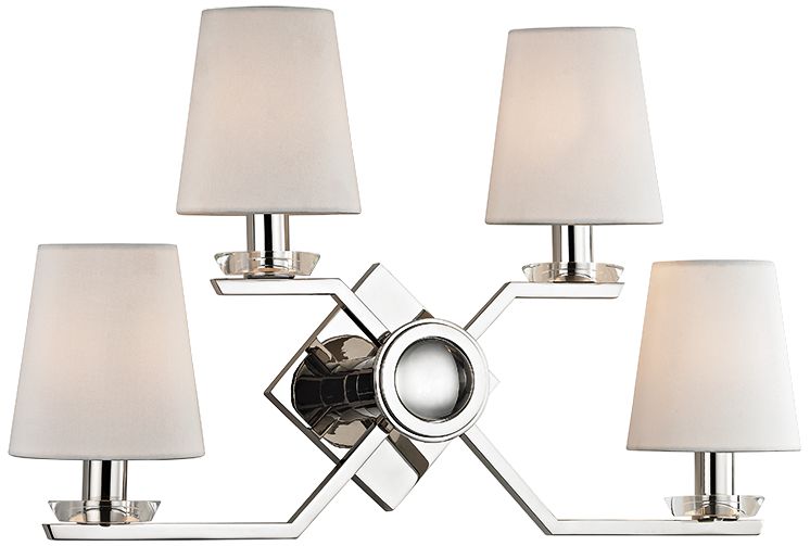 Hudson Valley Baker 12 1/2" High Polished Nickel Wall Sconce