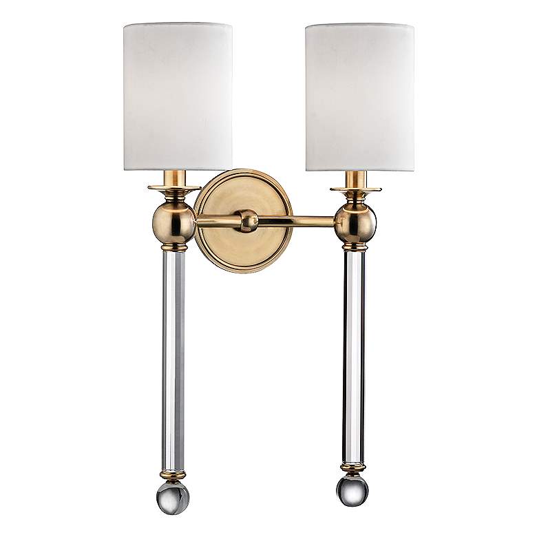 Hudson Valley Gordon 22&quot; High Aged Brass Dual Wall Sconce