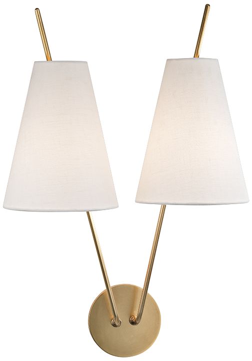 Hudson Valley Milan 22" High Aged Brass Wall Sconce