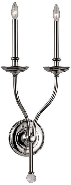 Lauderhill 27" High Polished Nickel Dual Wall Sconce
