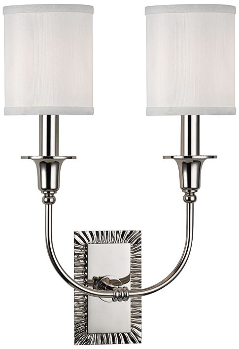 Dover 17 3/4" High Polished Nickel Dual Wall Sconce